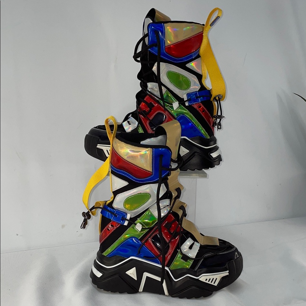 HOLOGRAPHIC HI TOP SNEAKERS FTL-02-072